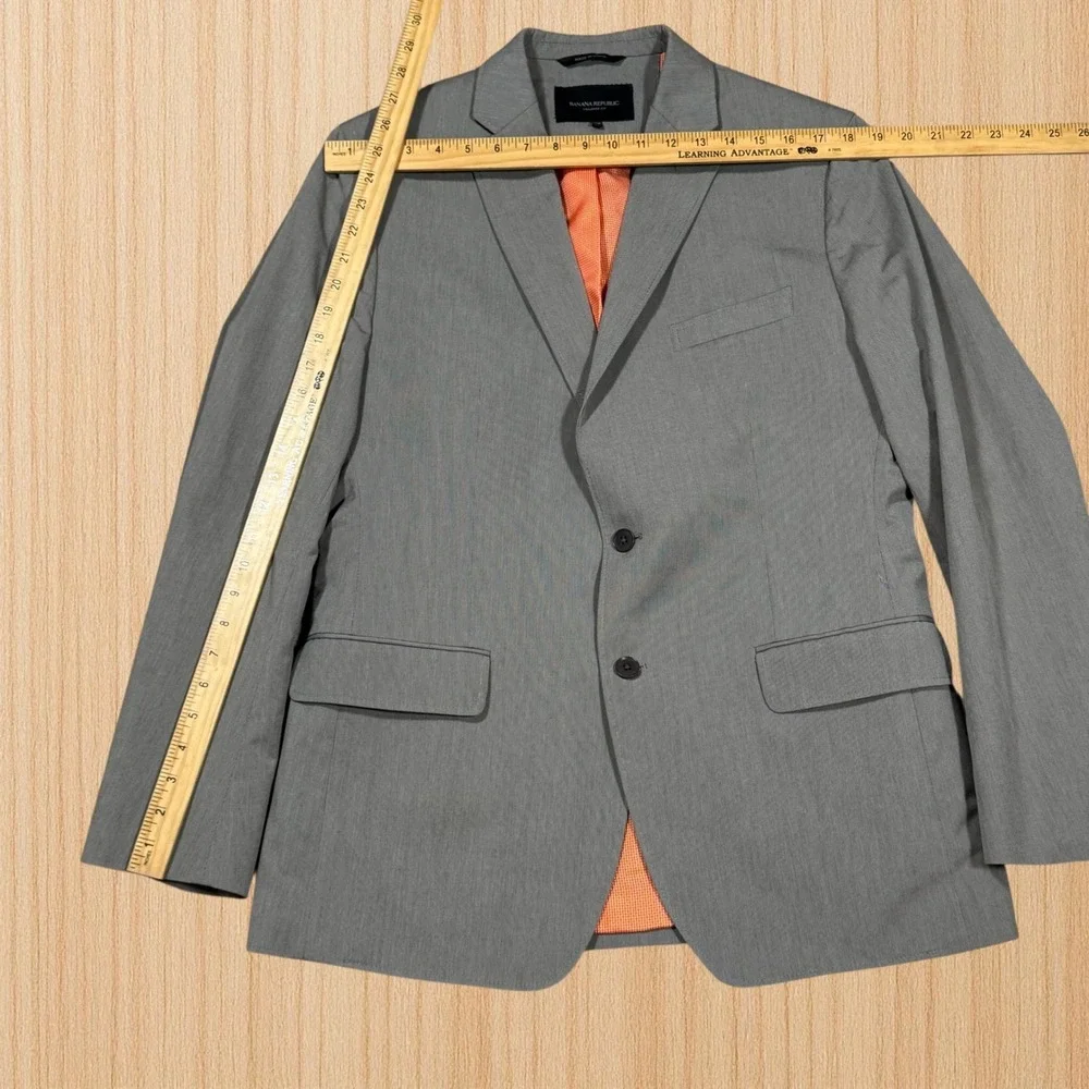 Banana Republic Tailored‎ Fit Blazer Gray Cotton 2-Button Sport Coat 42R 932416